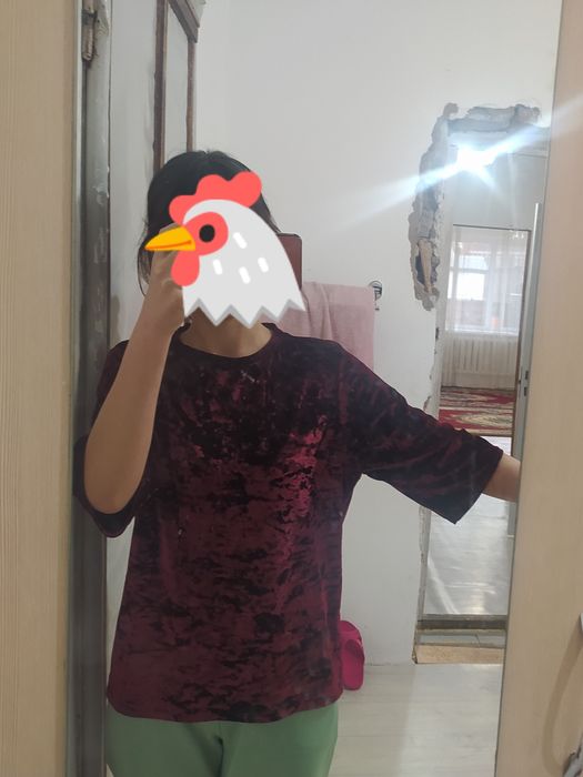 Бархатный футболка !!!