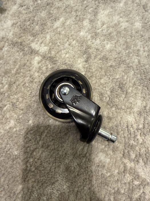 Set de 5 roti de silicon cu tija 10mm pentru scaun de gaming/birou