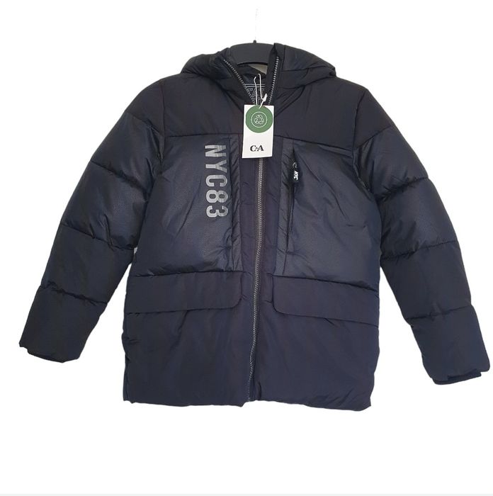 Geacă 10 ani de iarnă groasă băieți, nouă cu etichetă – C&A, 140