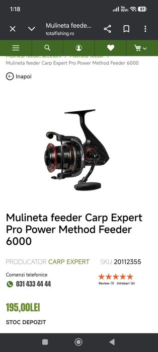 Vand mulineta carp expert pro power method feeder 6000