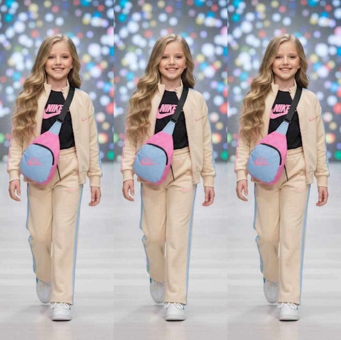 Детски екип четири части с блузка и чанта