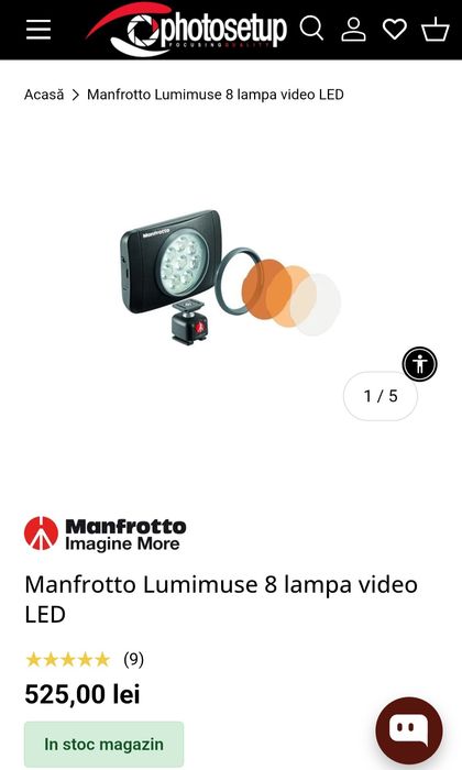 Lampa foto video Manfrotto lumimuse 8