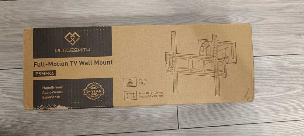 Suport TV Perlesmith pentru diagonale 66-177 cm, suporta 45 kg