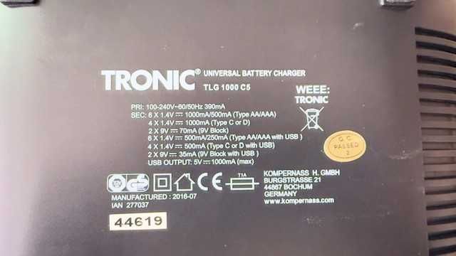 Incarcator universal acumulatori Tronic TLG 1000 C5