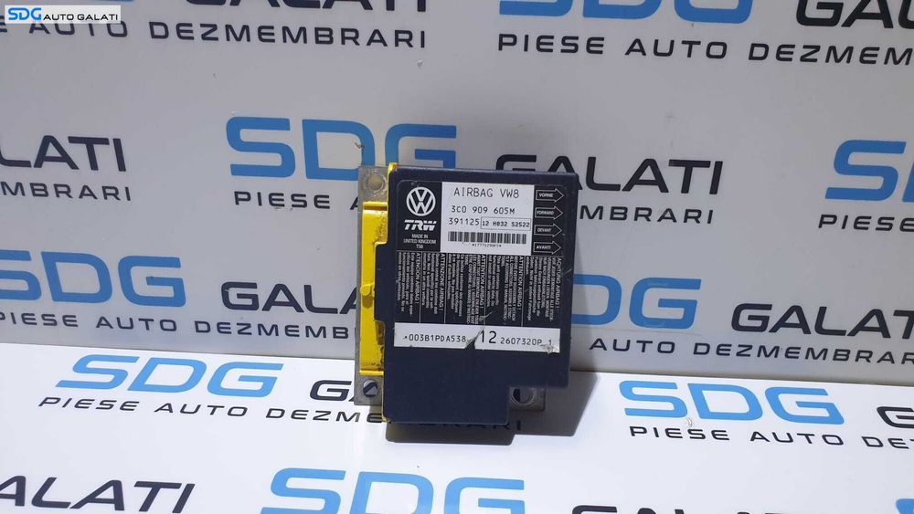 Unitate Modul Calculator Airbag - uri Index 11 Volkswagen Passat B6 2005 - 2010 Cod 3C0909605M [L3713]