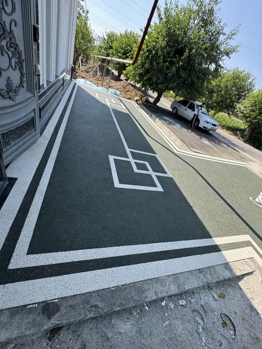 Каменный ковёр Брусчатка вибропресованные Гранит Травертин бордюры