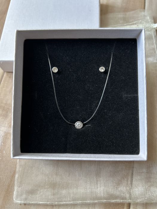 Нежно сребърно бижу с корда и обици