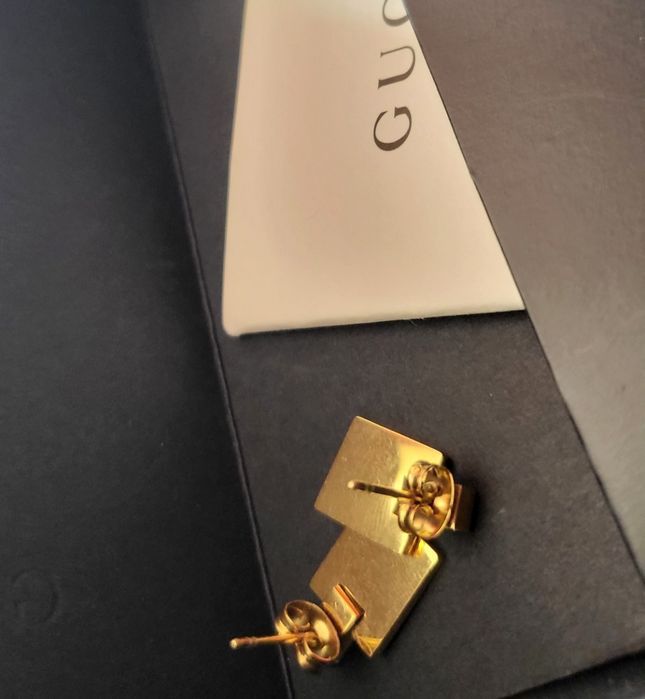 Gucci нови позлатени дамски обеци
