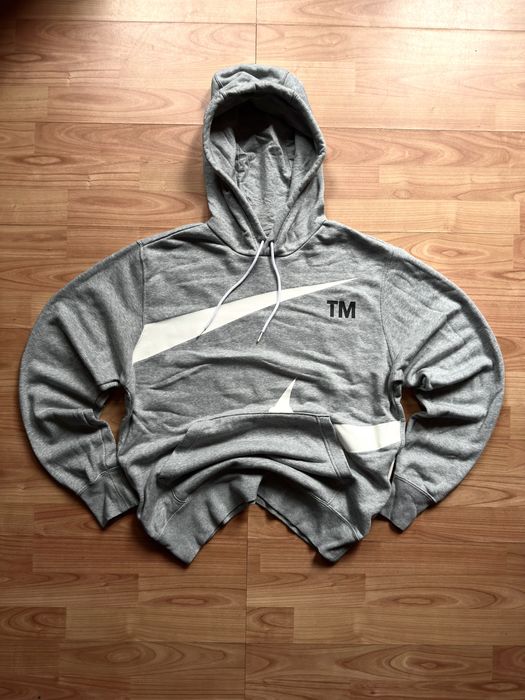 Hanorac hoodie sweatshirt bluza Mike wraparound swoosh grey cotton