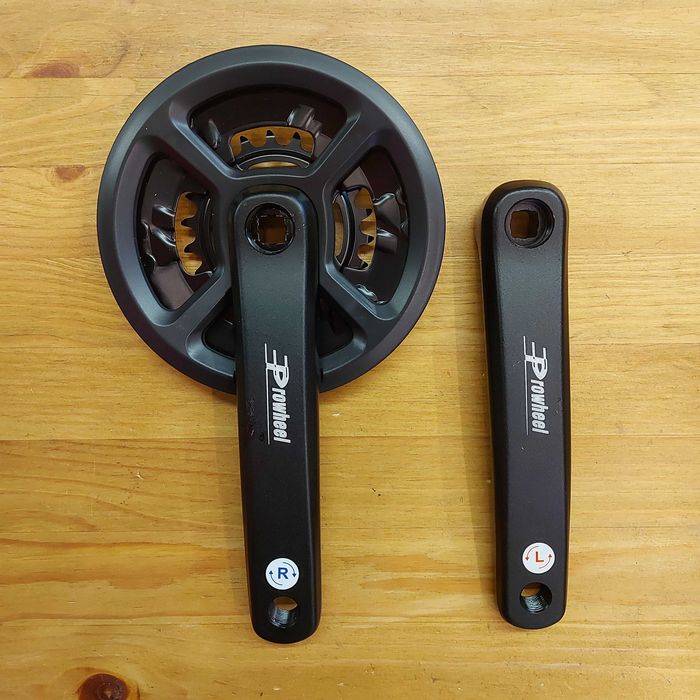Комплект шатунов Prowheel 175MM, 36/22T. Под квадрат. Алюминий. Шатуны