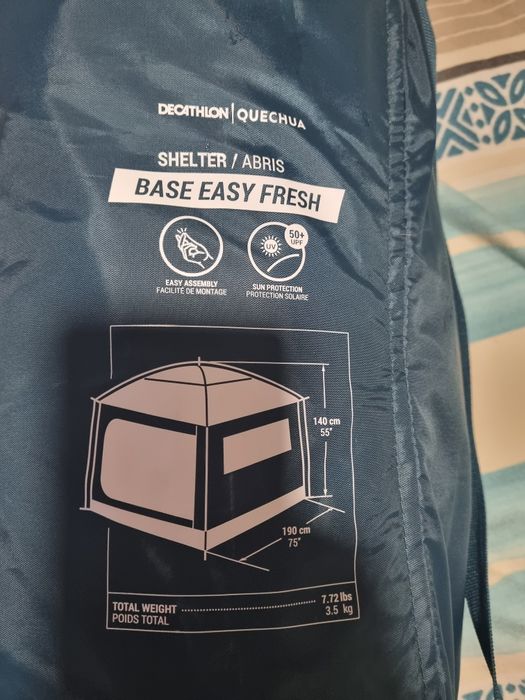 Adapost montare rapida cu protectie solara