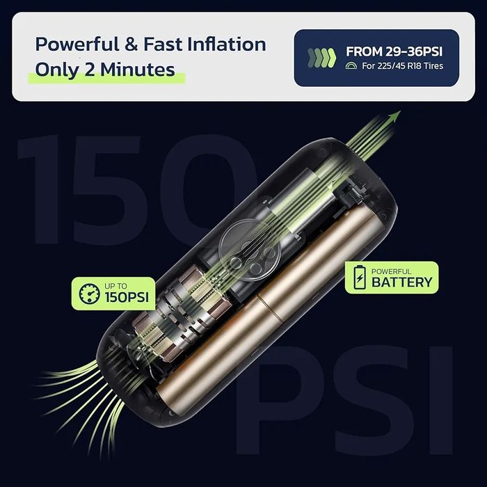 Woowind LP1 - Compresor portabil auto/biciclete/motociclete