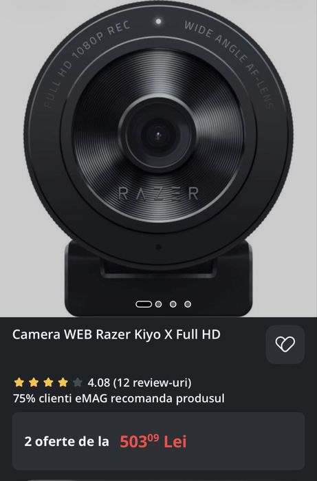 Amanet Royal CB: Camera Web Razer Kiyo X Full hd cadou trepied