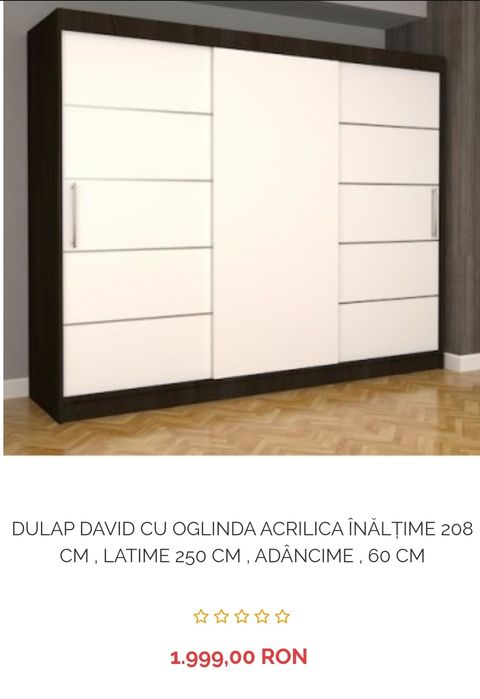 Dulap David alb/ nuc