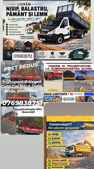 Transport Non-stop nisip piatra pământ bălegar cal vaca