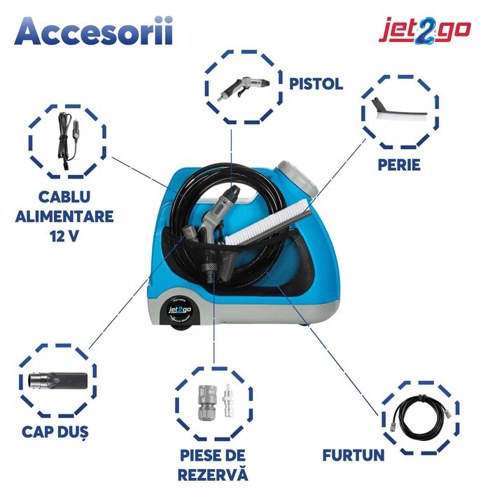 Aparat de spalat aer conditionat Jet2Go A1, rezervor de 15L, 3-9 bari