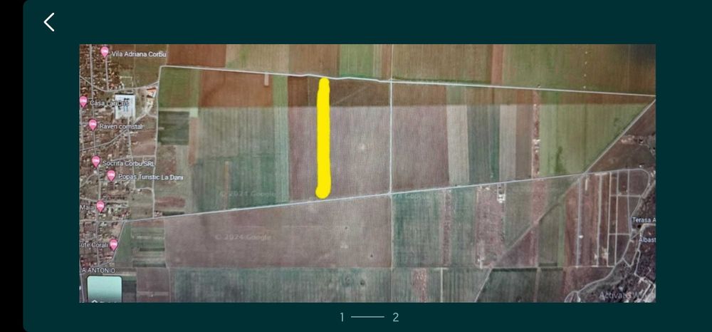 Vânzare lot 1.000 mp Corbu, Năvodari, la  drum betonat  spre plajă