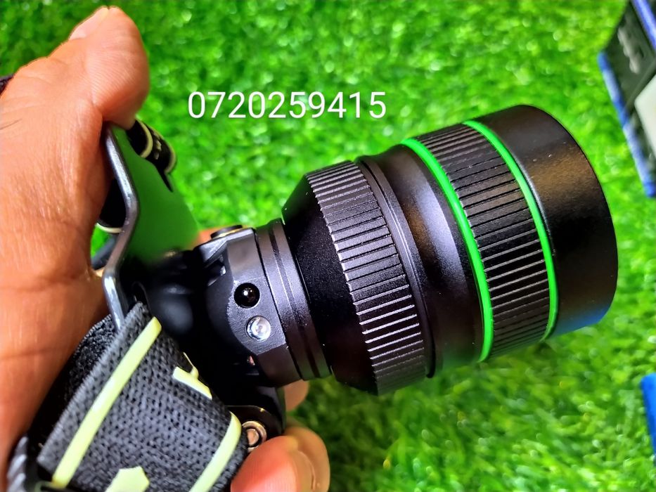 Lanternă Frontală cu LED LASER 60W, Reîncărcabilă cu Senzor de Miscare