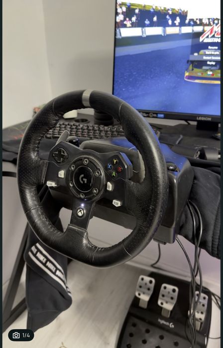 Vand urgent volan logitech g920 pret mic +schimbator