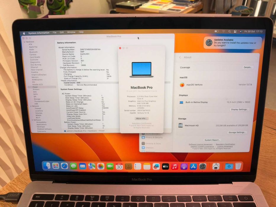 Apple MacBook Pro 13 2017 i5 8GB RAM SSD 256GB – Garanție 24 Luni