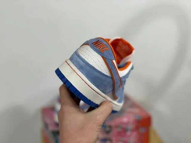 Кроссовки Nike dunk sb low blue/white/orange