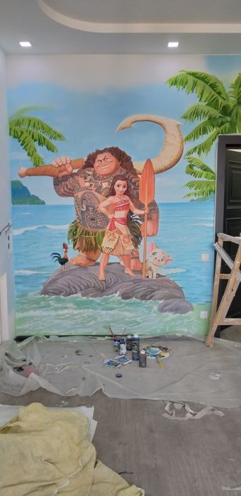 Профессиональные художники.Роспись стен,потолков, интерьера