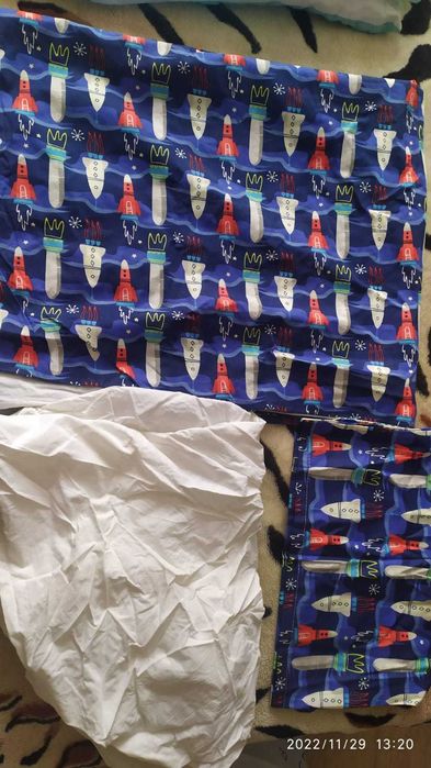 детское постельное комплект в манеж за 3500