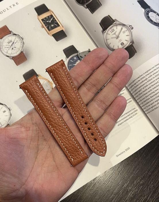 Curea pentru ceas 20 mm din piele premium Epsom lucrata manual - Omega