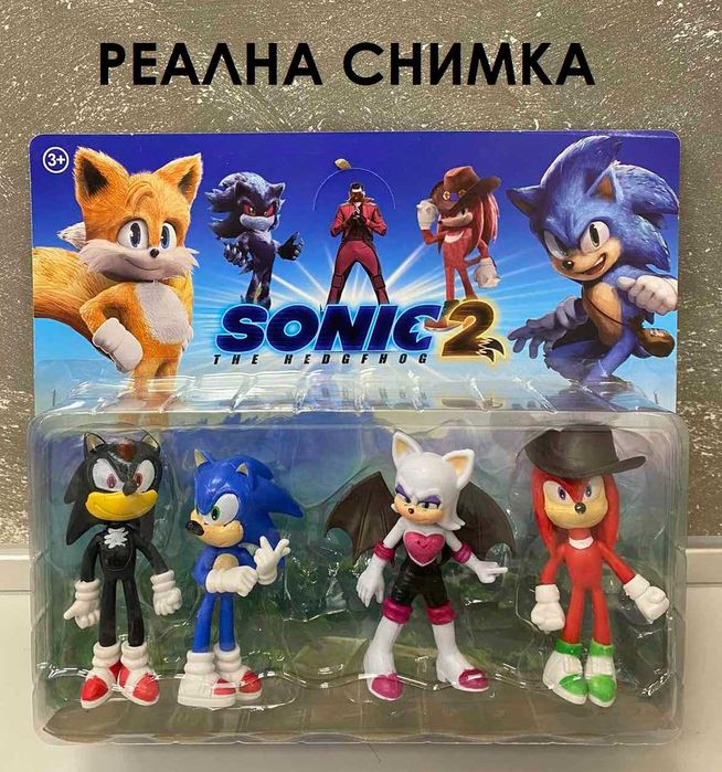Комплект фигури СОНИК 4бр / 6бр фигурки SONIC 2 фигура фигурка