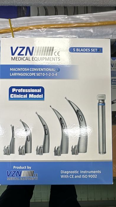 Ларингоскоп VZN Medica 5 насадки Турция