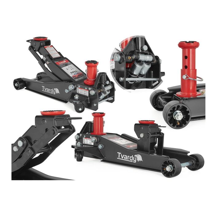 Cric hidraulic cu dublu cilindru tip crocodil cu talie joasa si inalta