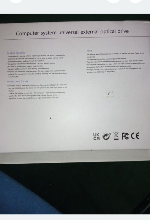 Dvd portabil 8x1 pentru calculator, leptop.