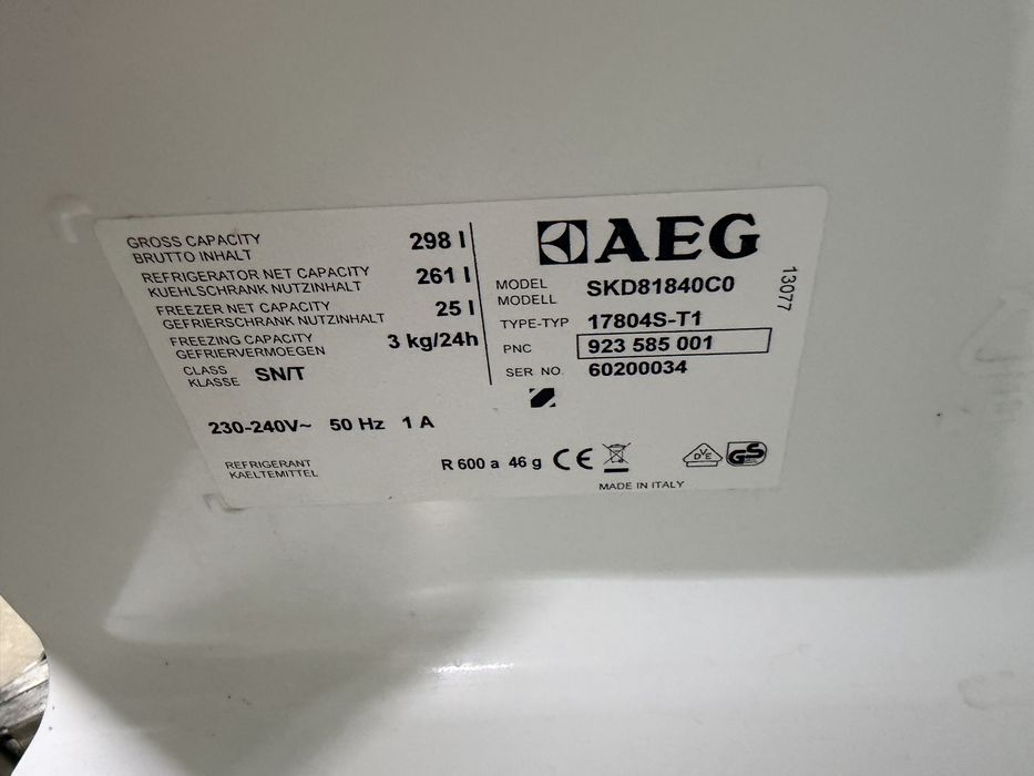 AEG Хладилник с вътрешна камера No Frost A++ GERMANY Гаранция
