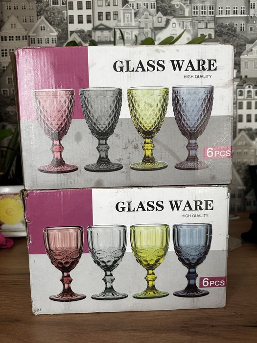 Продам стильные бокалы (2 набора, 12 шт)