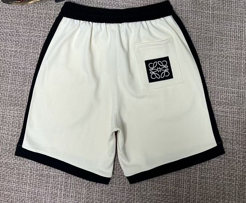 Pantaloni Scurți Loewe  Alb/Negru Calitate Premium  White/Black [Verificare Colet] Short Bermude