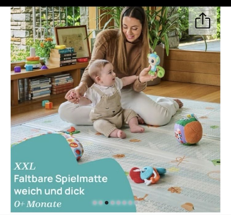 Covoras de joaca pentru copii Chicco XL 2 in 1, extra large 200x180 cm