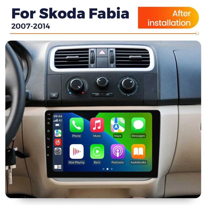 Navigatie Skoda Fabia 2007 - 2014, 2GB 4GB 8GB Garantie Camera