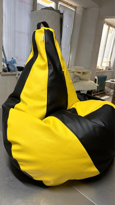 Кресло мешок желточерный