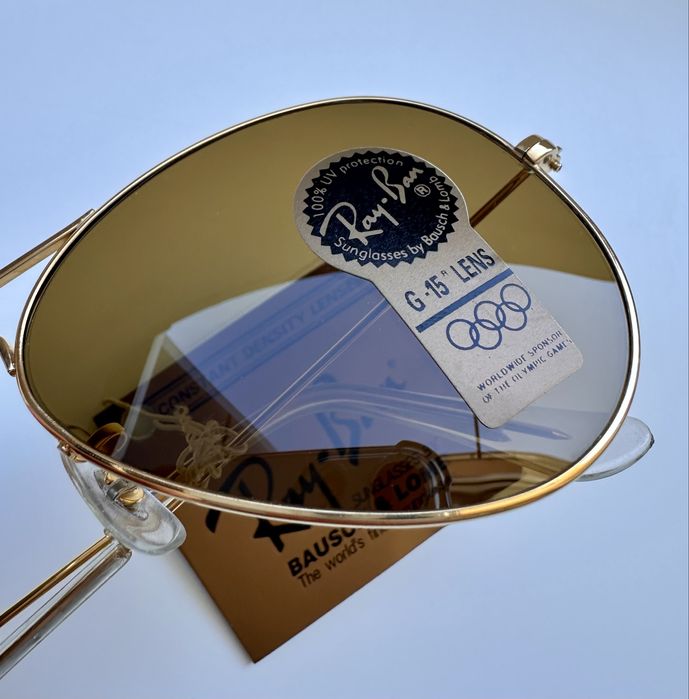 Ray Ban B&L USA Aviator G15 лещи сиви/зелени;нови с калъф