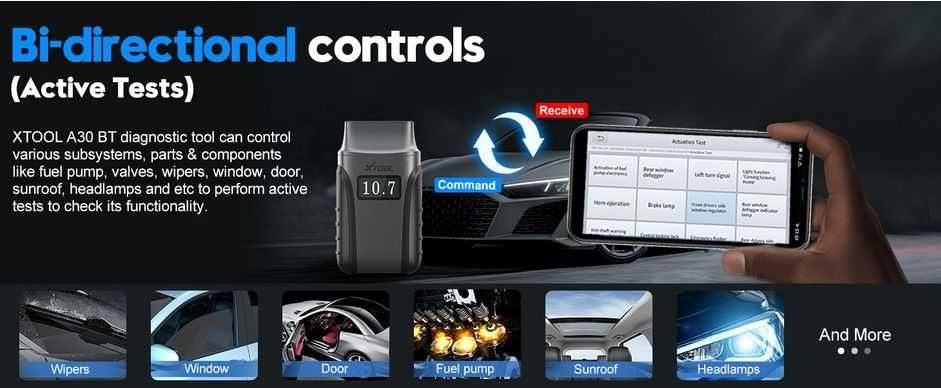 Продавам автомобилен скенер/диагностика XTOOL A30D, доживотен ъпдейт