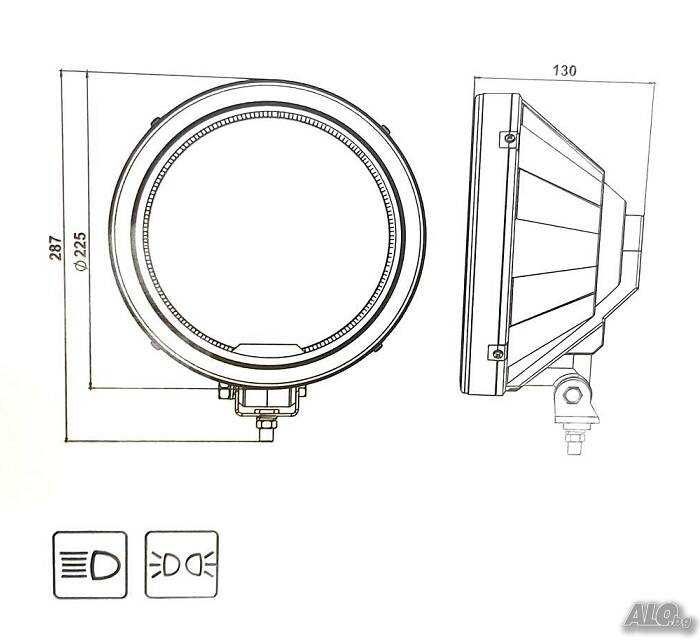 1 бр. Комбо Халогени + LED spot тип Hella за ролбар на камион , 24V