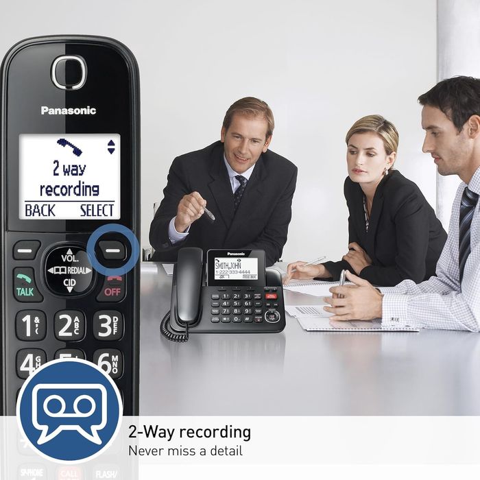 Радиотелефон Panasonic KX-TGF850B с автоответчиком и двумя трубками