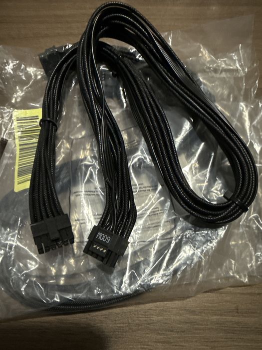 Cablu alimentare PSU sursa PC alimentare EZDIY-FAB 16AWG 12+4 pini mascul/mascul male/male pentru GPU placa video PCIe 5.0 12VHPWR