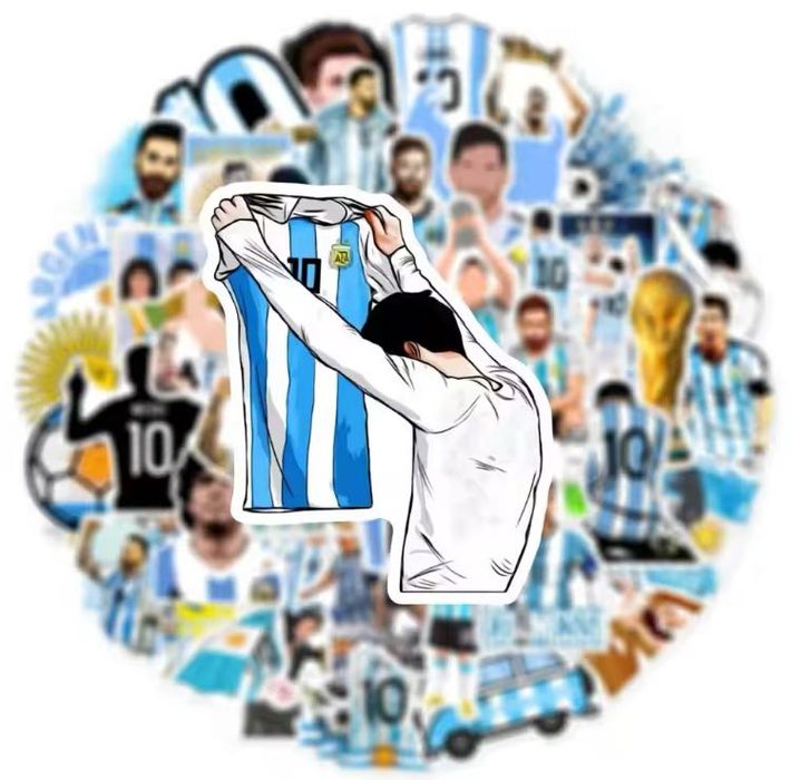 50 Футболни Стикера Лионел Меси и Марадона