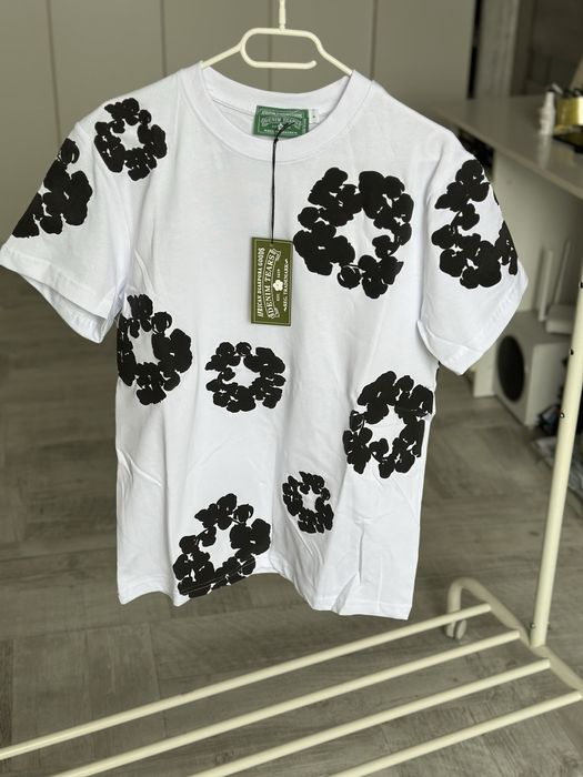 Tricou Denim Tears Essentials Off White Amiri