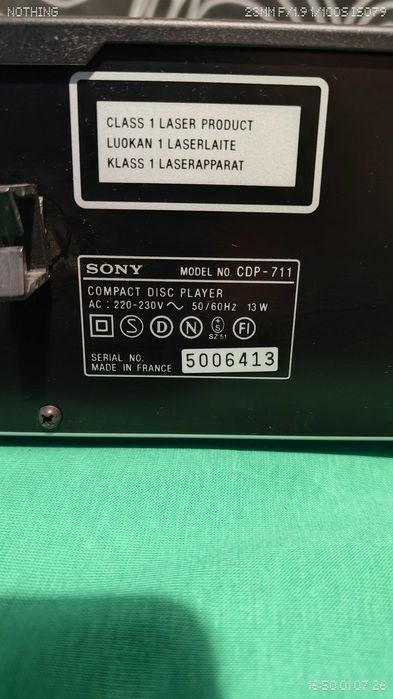 CD Player Sony CDP-711