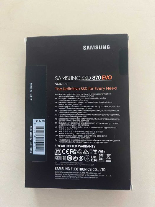 Памет Solid State Drive (SSD) Samsung 870 EVO, 1TB, SATA 2.5"