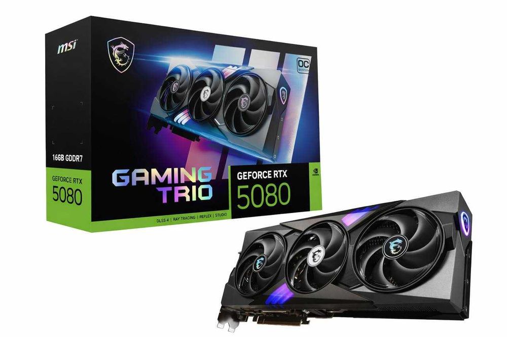 【Мощное охлаждение】(MSI GAMING TRIO OC) RTX5080 16G D7  Видеокарта