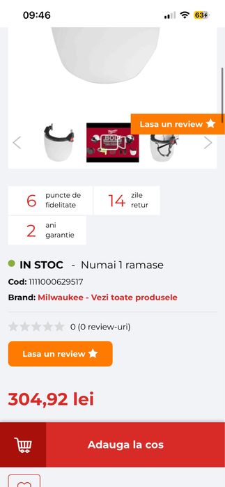Casca protectie Milwaukee Bolt200 cu Viziera