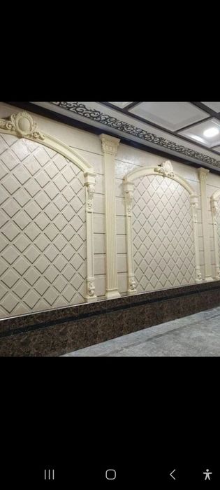 Фасад ремонт, Травертин, Дождик,Харёр, Оточенто, Гипкий камен ва бошка